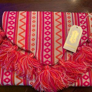 NWT Mud Pie Tassel Clutch